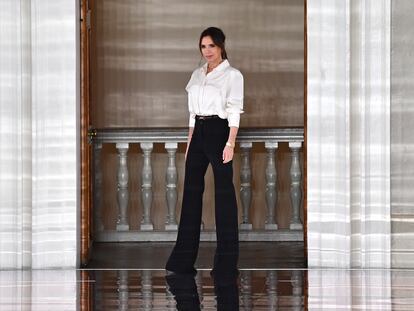 Victoria Beckham durante la presentación de su colección en Londres, el pasado febrero.