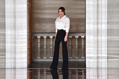 Victoria Beckham durante la presentación de su colección en Londres, el pasado febrero.