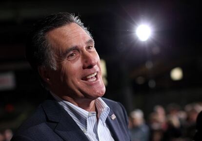 El candidato republicano Mitt Romney en un acto de campaña en Toledo, Ohio.