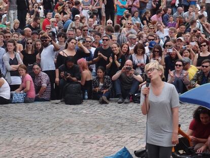 Una actuación en el foso de Mauerpark.