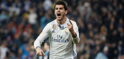 Morata, en un partido con el Madrid.