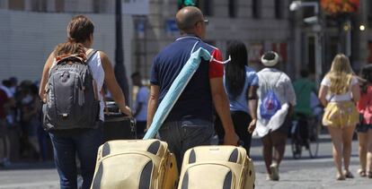 Turistas en el centro de Madrid.