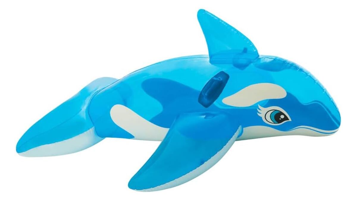 Whale-shaped float.