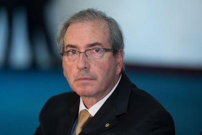 O candidato &agrave; presid&ecirc;ncia da C&acirc;mara, Eduardo Cunha.