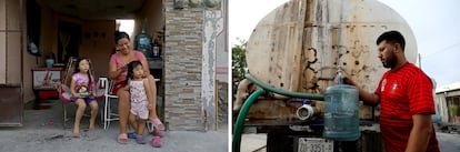 Residentes de García, Nuevo León, sin agua corriente durante días en julio de 2022.