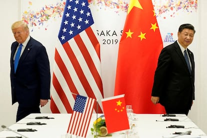Donald Trump y Xi Jinping durante la cumbre de líderes del G20 en Osaka, Japón, en 2019.