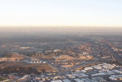 Vista aérea del municipio de Las Rozas.