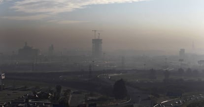 Vista de la contaminación en Sevilla desde Camas