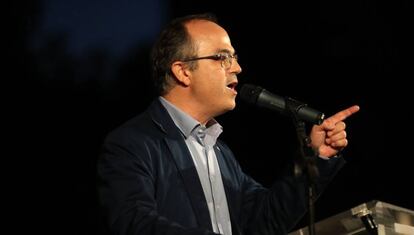 Jordi Turull en l'acte en defensa del referèndum, el 27 de setembre.