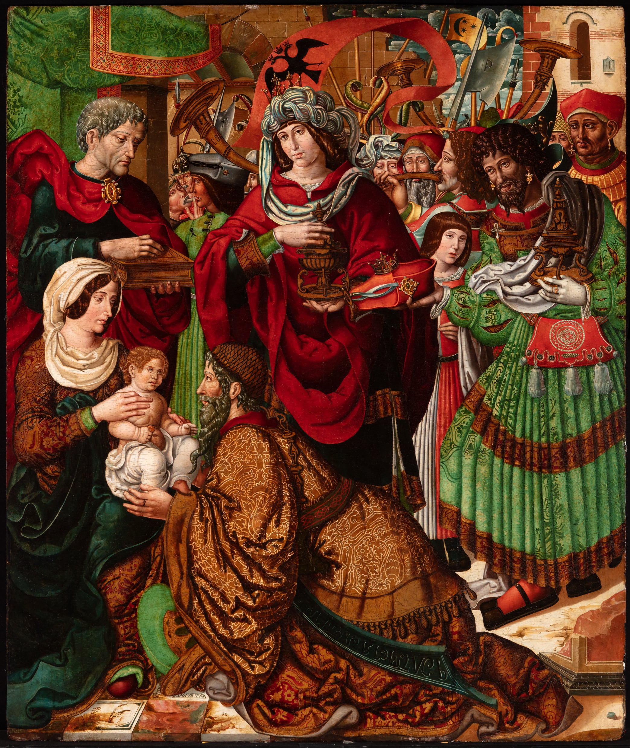 Tabla ‘La adoración de los Reyes Magos’, perteneciente al retablo del Monaterio de Sijena. Crédito: Kevin Todora (Cortesía del Museo Meadows de Dallas, EE UU).