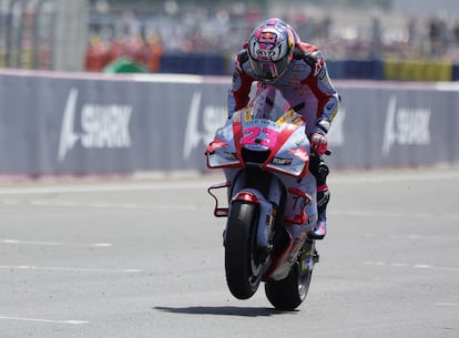 Enea Bastianini celebra la victoria este domingo en el GP de Francia.