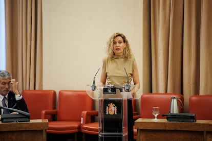 La presidenta del Congreso, Meritxell Batet, el pasado martes en Madrid, durante un acto de homenaje a las víctimas del terrorismo.