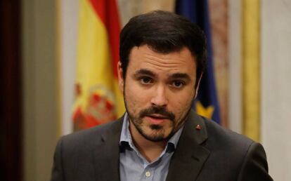 Alberto Garzón, en el Congreso.