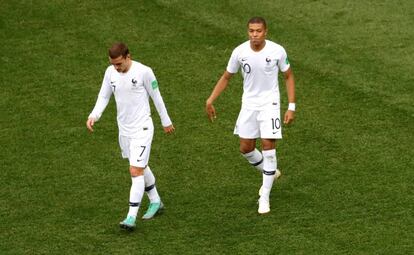 Griezmann tras marcar el gol ante Uruguay.