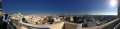 Vista panorámica de Madrid desde el Círculo de Bellas Artes.