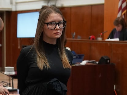 Sorokin, durante el juicio celebrado en 2019 y en el que se la condenó por estafa.