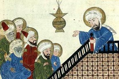 Ilustración persa que muestra al profeta
