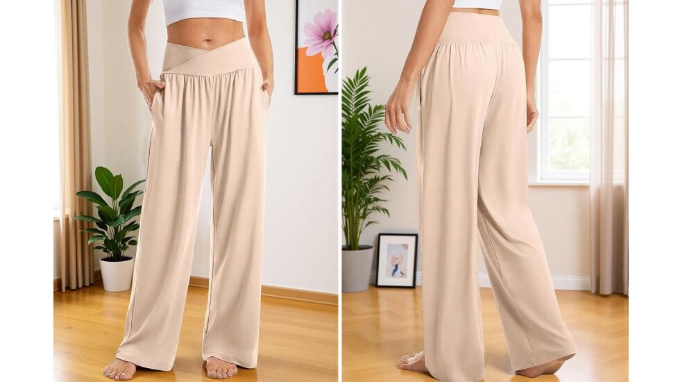 Pantalón de yoga elástico con cintura alta.