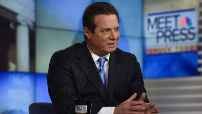 Paul Manafort durante una entrevista en el programa Meet the Press de la NBC.