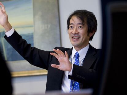 Hiroyuki Ito, en un momento de la entrevista, en las oficinas de la compañía en Madrid.