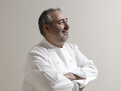 El cocinero catalán Santi Santamaria, fotografiado ayer en Madrid.