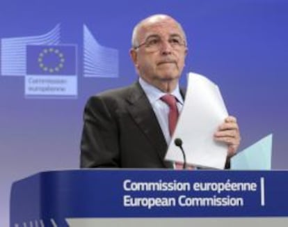  El vicepresidente de la Comisi&oacute;n Europea (CE) y comisario de Competencia, Joaqu&iacute;n Almunia