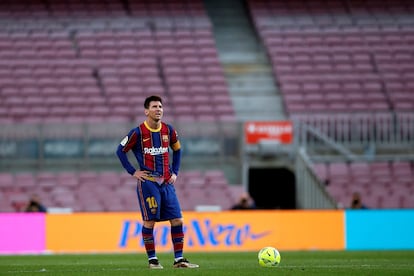 Leo Messi antes de su marcha del Barcelona.