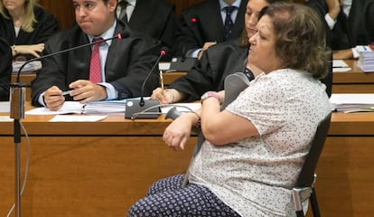 María del Carmen Alejandre, durante el juicio celebrado en Zaragoza.