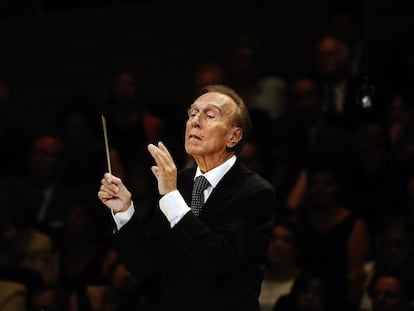 El director de orquesta Claudio Abbado, en el Festival de Lucerna en 2010.