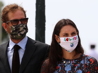 Andrea Casiraghi y Tatiana Santo Domingo, el pasado día 2.