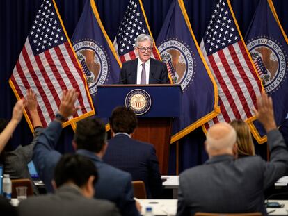 El presidente de la Reserva Federal, Jerome Powell, en una comparecencia el pasado día 21 de septiembre.