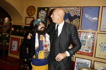 Alessandro Michele y Marco Bizzarri en el Gucci Garden Opening el pasado martes en Florencia. 