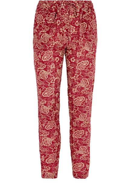 Pantalón tipo pijama con estampados crema de Étoile Isabel Marant (155 euros).