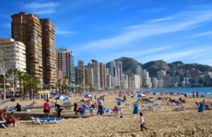 Una vista de la playa de Benidorm en una imagen de archivo.