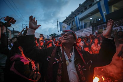 Protesta para exigir la renuncia de la fiscal general Consuelo Porras, en Guatemala