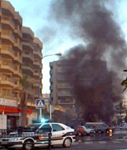 Imagen del lugar del atentado en la costa de Fuengirola.