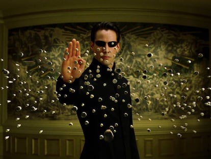 Keanu Reeves en &#039;Matrix Reloaded&#039;.