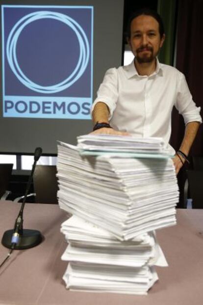 Pablo Iglesias, número uno de la candidatura de Podemos.