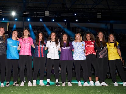 Las jugadoras escogidas en la primera elección del 'draft' de la Queens League el pasado 16 de abril.