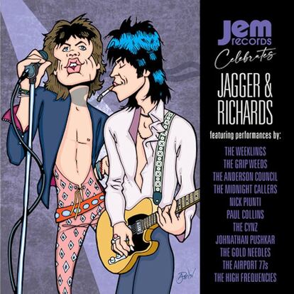 Cover of the album 'Jem Records Celebrates Jagger/Richards', in which several groups participate.  