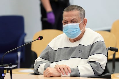 El exmilitar salvadoreño Inocento Orlando Montano durante una sesión de su juicio en Madrid.