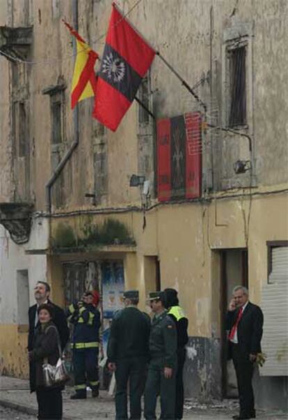 Local de Falange en el que ETA colocó la bomba.