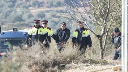 L'assassí, en la reconstrucció dels fets, dimarts.
