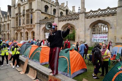Los estudiantes de la Universidad de Cambridge protestan contra la Guerra en Gaza el pasado 7 de mayo.