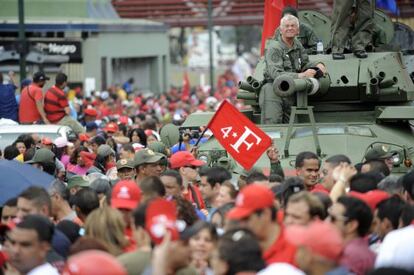 Miles de chavistas conmemoran este lunes la intentona golpista de Hugo Ch&aacute;vez contra Carlos Andr&eacute;s P&eacute;rez en 1992