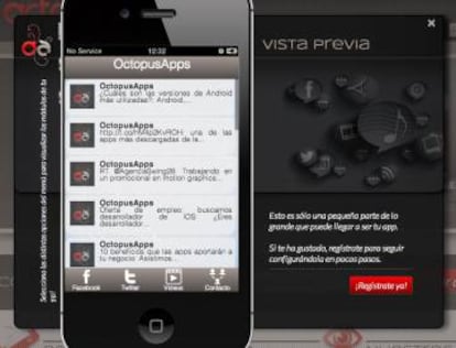 La 'app' de OctopusApps.