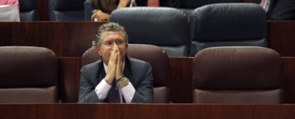 Francisco Granados, consejero de Presidencia y de Interior de la Comunidad de Madrid, en la Asamblea regional.