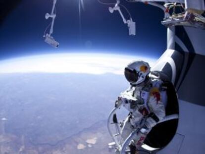 Felix Baumgartner, en una prueba realizada el pasado marzo.