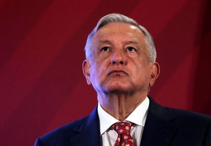 El presidente Andrés Manuel López Obrador, durante una de sus conferencias matutinas.