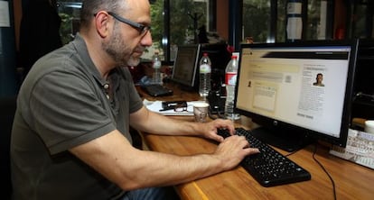 Marc Marginedas in his office at El Periódico.